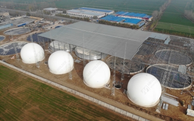 山东菏泽畜禽废弃物综合利用工程膜气柜