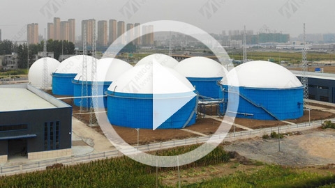 [4K]  7 sets of AMOCO membrane gas holders in Anhui Province, China
