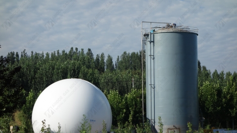 Biogas holder project installation completed in Shandong, China