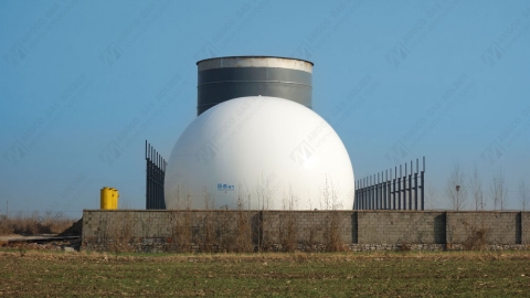 Biogas holder project installation completed in Shandong, China